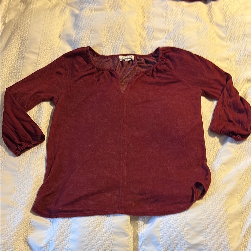 Women's Burgundy Top by Velvet